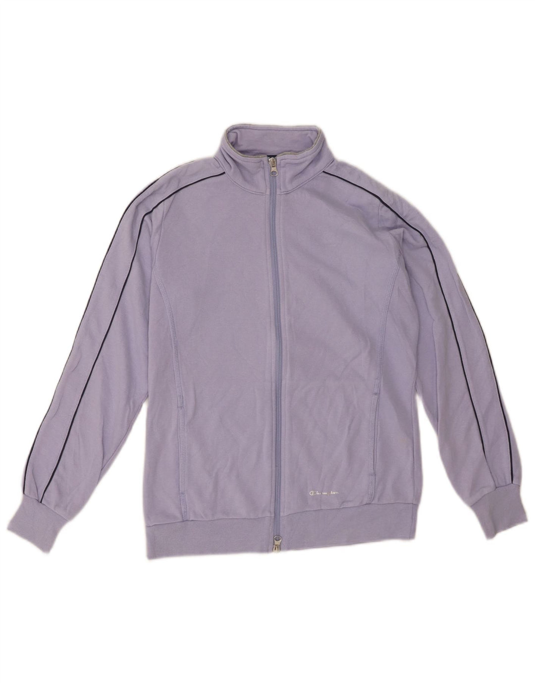 CHAMPION Womens Tracksuit Top Jacket UK 10 Small Purple Cotton