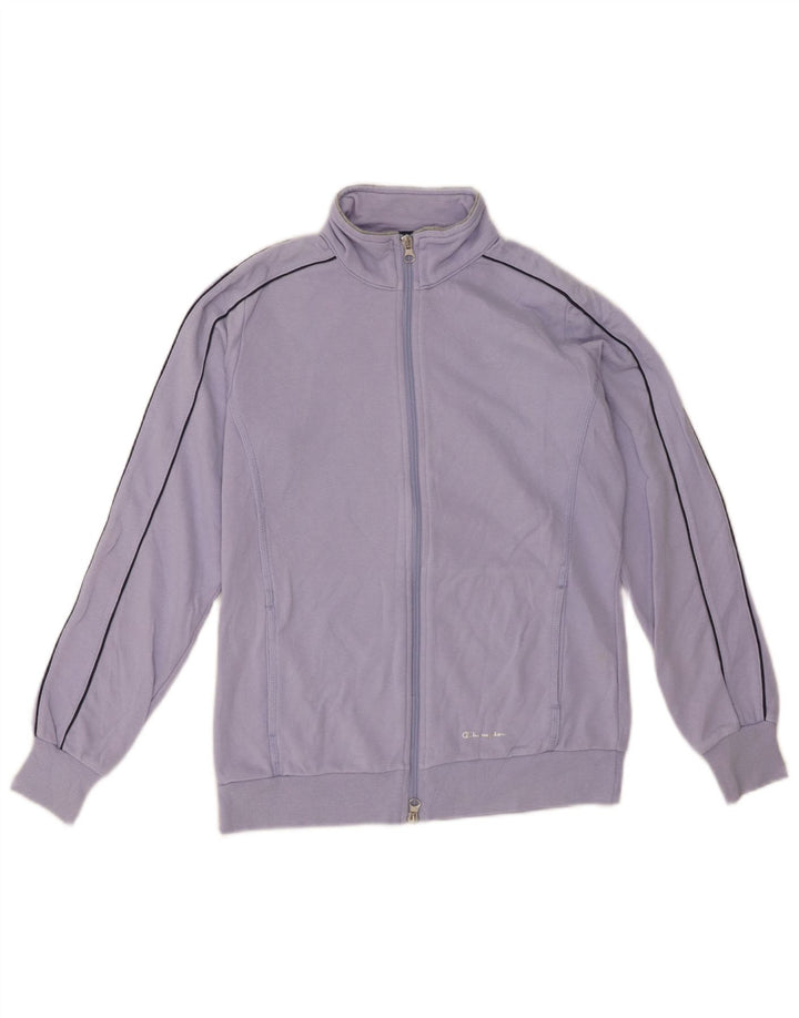 CHAMPION Womens Tracksuit Top Jacket UK 10 Small Purple Cotton