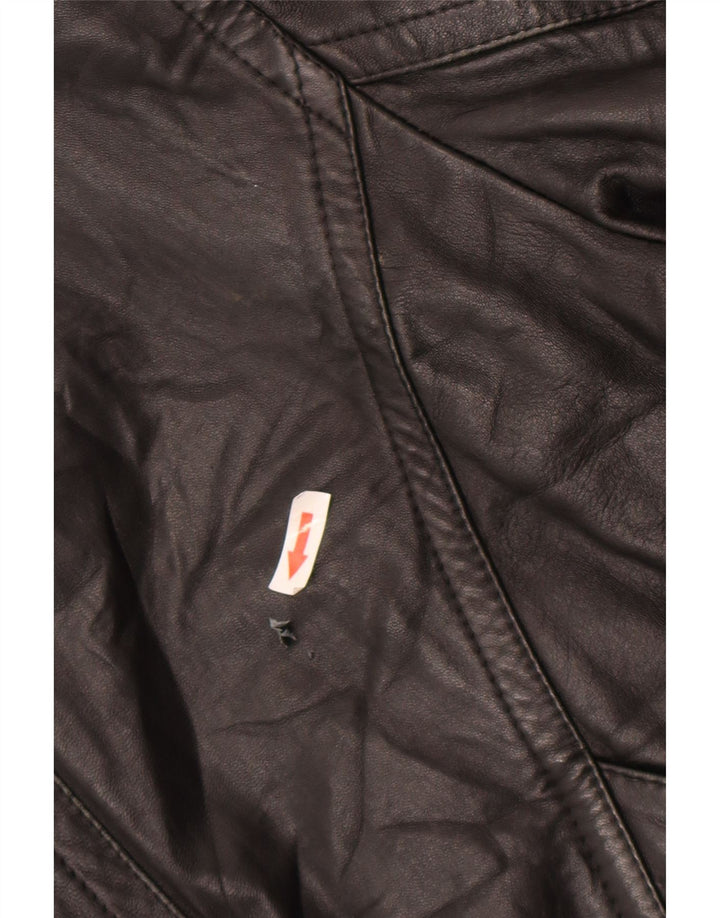 Vintage męska skórzana kurtka UK 42 XL czarna skóra
