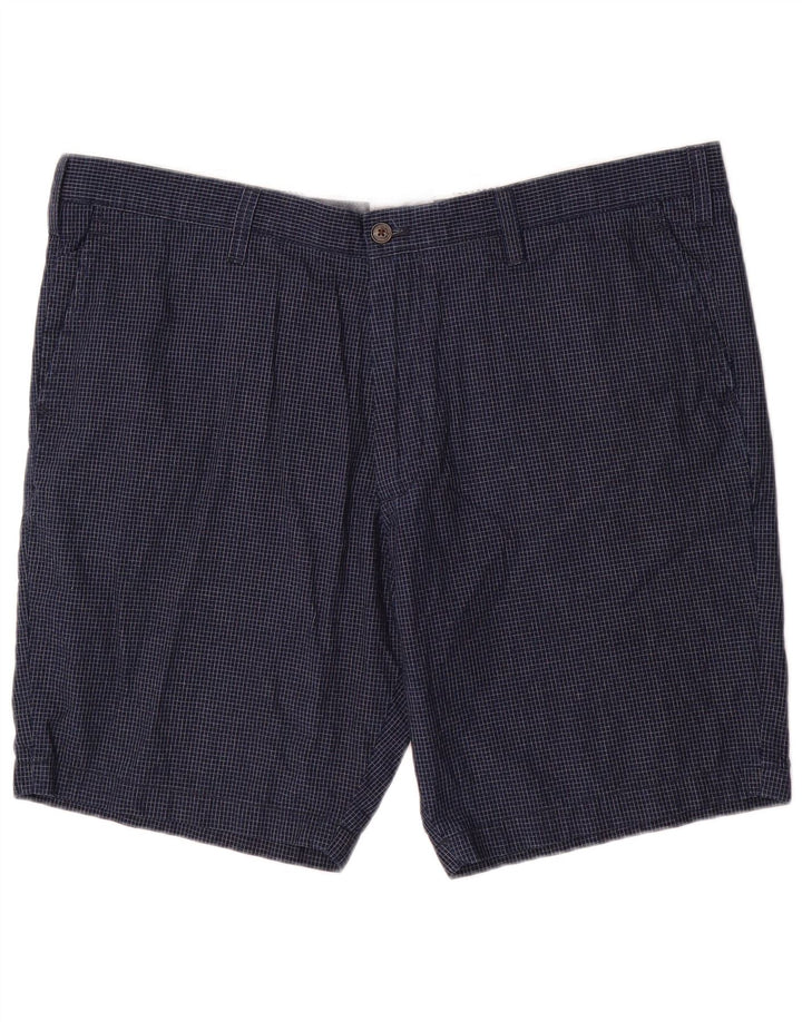 Męskie spodenki Chino Marks & Spencer W40 XL, granatowe, bawełniane w kratkę