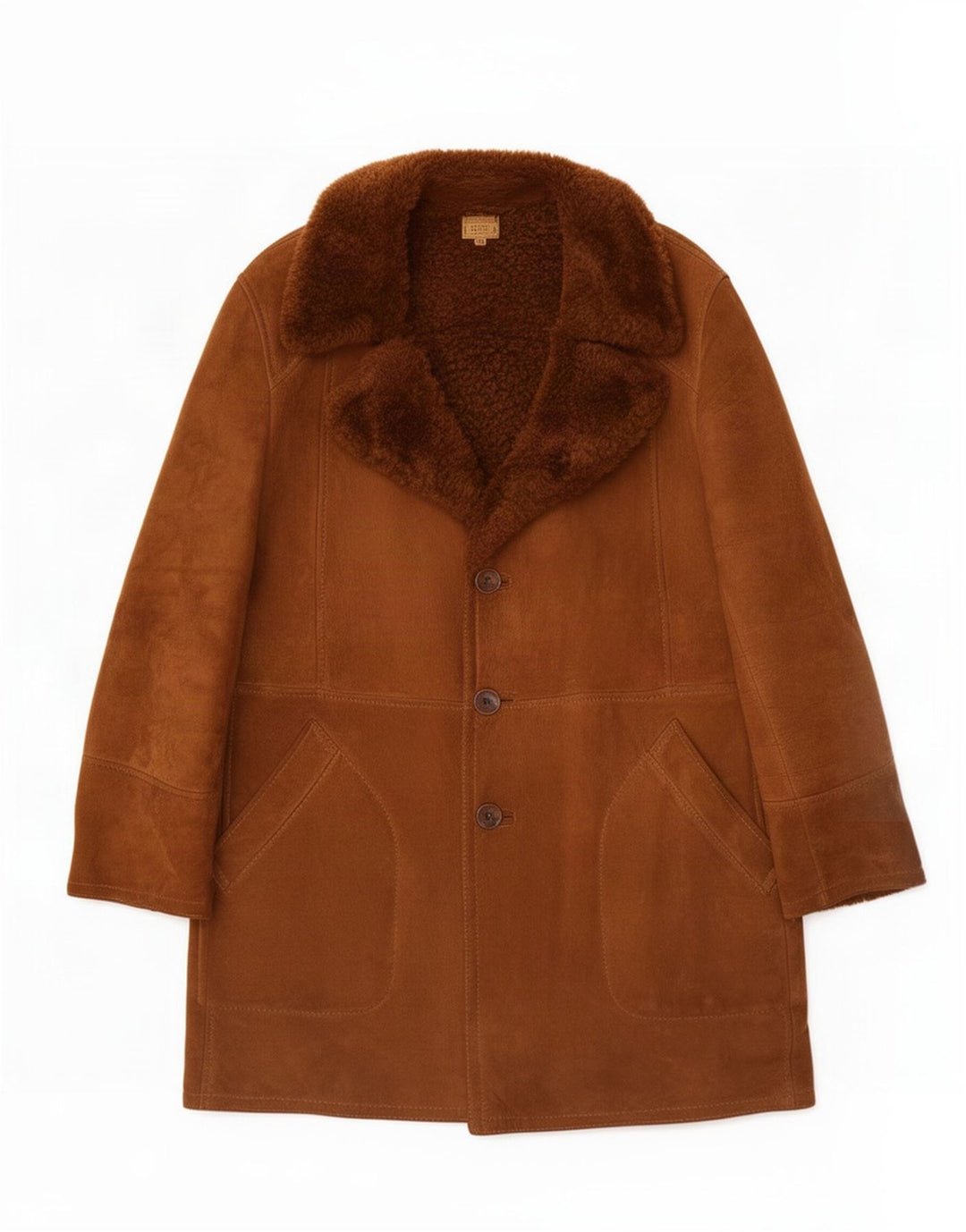 Płaszcz męski Brooklin Shearling UK 38 średni beż