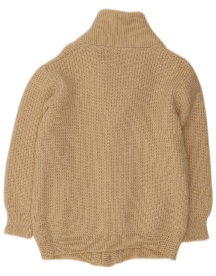 Vintage męski sweter kardigan IT 50 średnio beżowa wełna