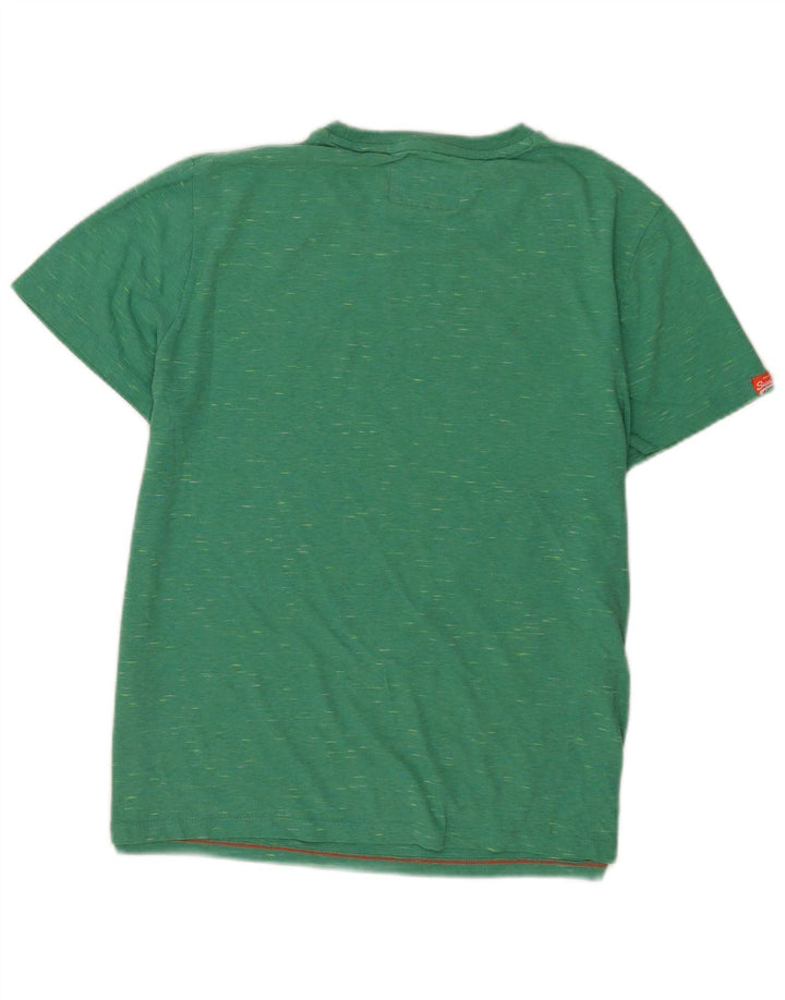 Męski T-shirt Superdry XL, zielony, nakrapiany