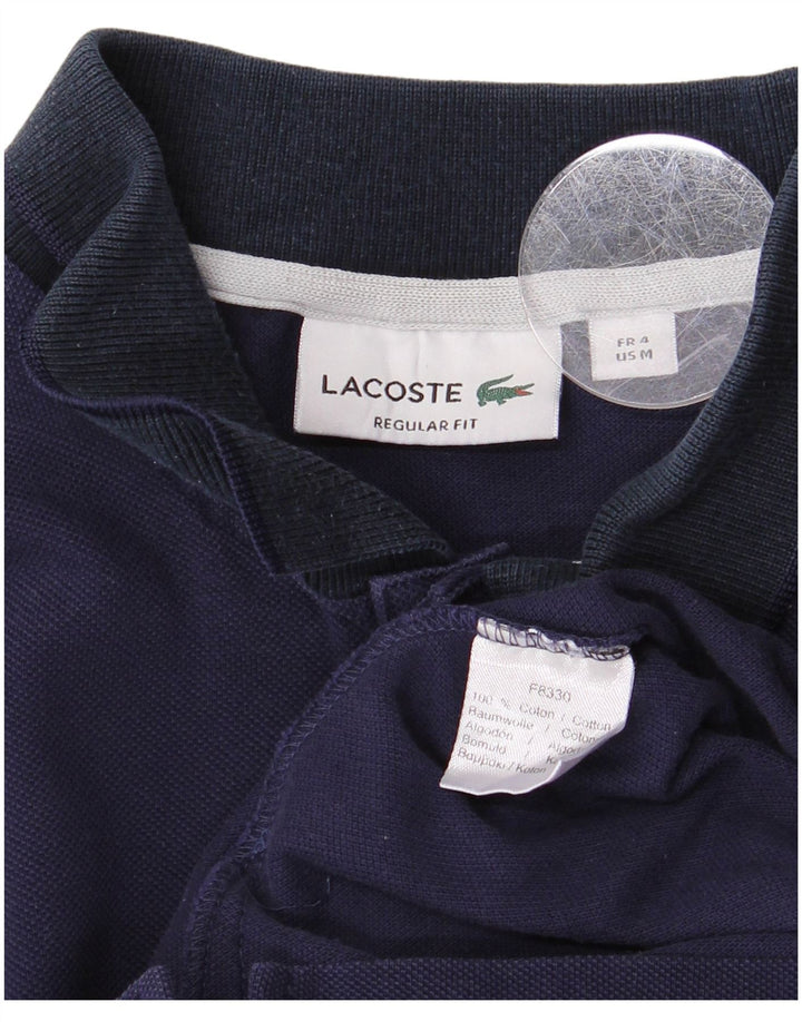 Męska koszulka polo LACOSTE o regularnym kroju, rozmiar 4, średnia, granatowa, bawełniana