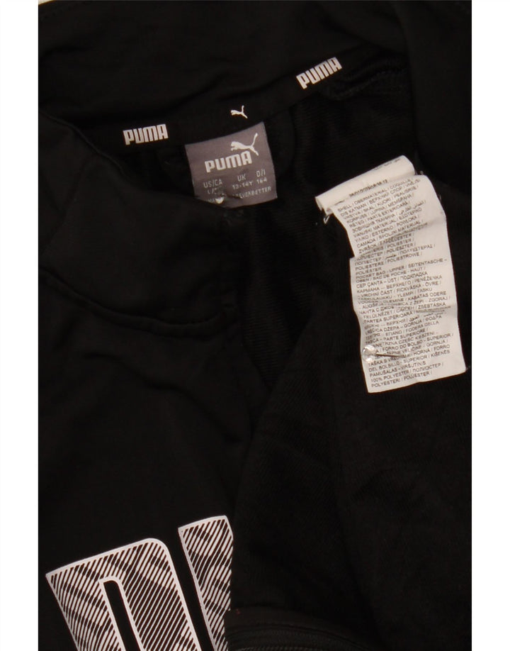 Chłopięca bluza dresowa Puma z grafiką, 13-14 lat, czarny poliester