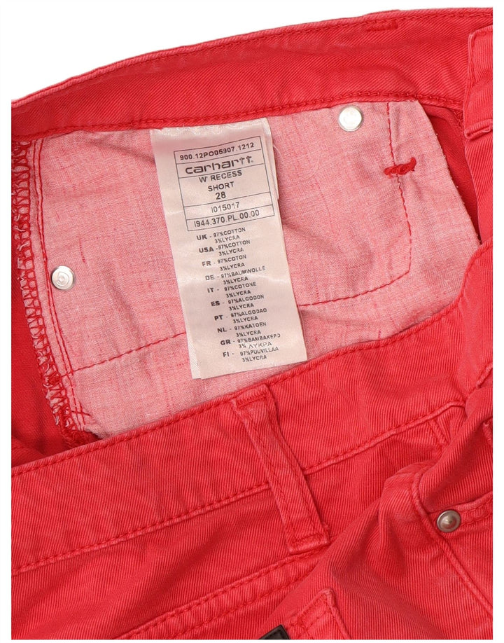 Damskie spodenki Carhartt W28 Średnio czerwone, bawełniane
