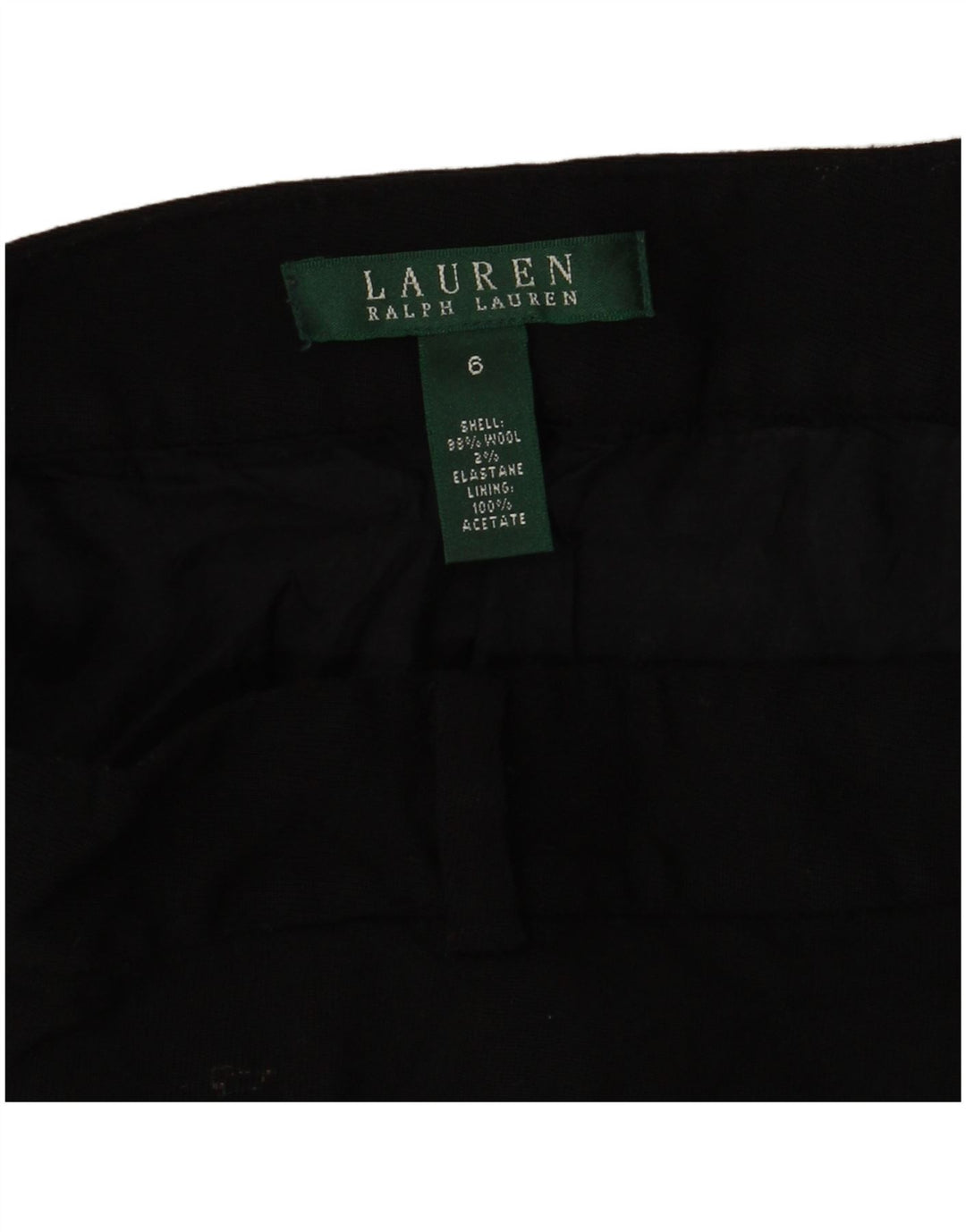 Damska spódnica w kształcie litery A Ralph Lauren US 6 Medium W30 Czarna wełna