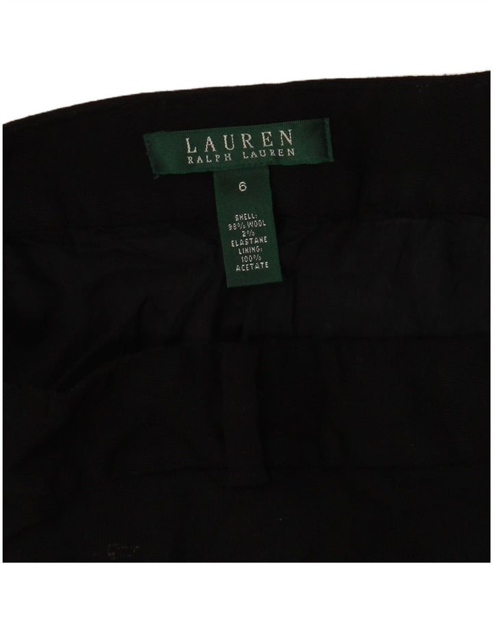 Damska spódnica w kształcie litery A Ralph Lauren US 6 Medium W30 Czarna wełna