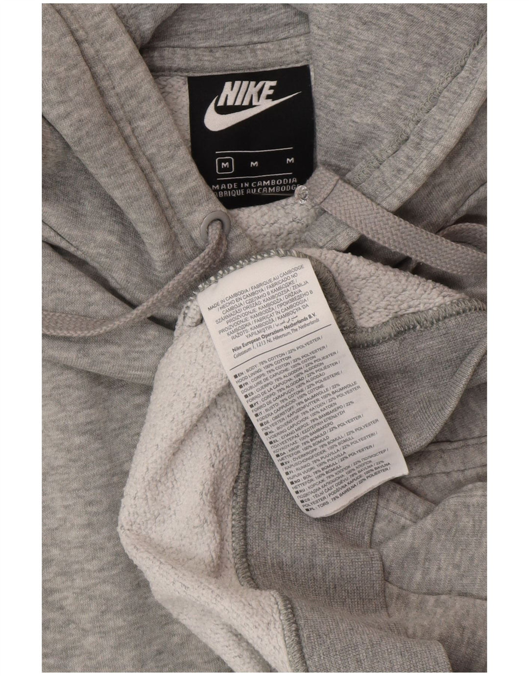 Męski sweter z kapturem Nike, średnioszary, bawełniany