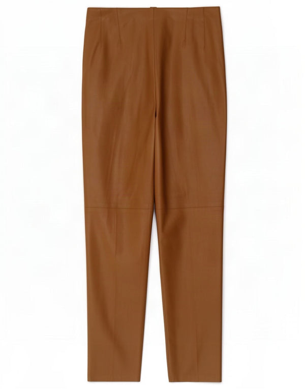 Zara Womens Faux Leather Leggings XL W32 L27 Beige