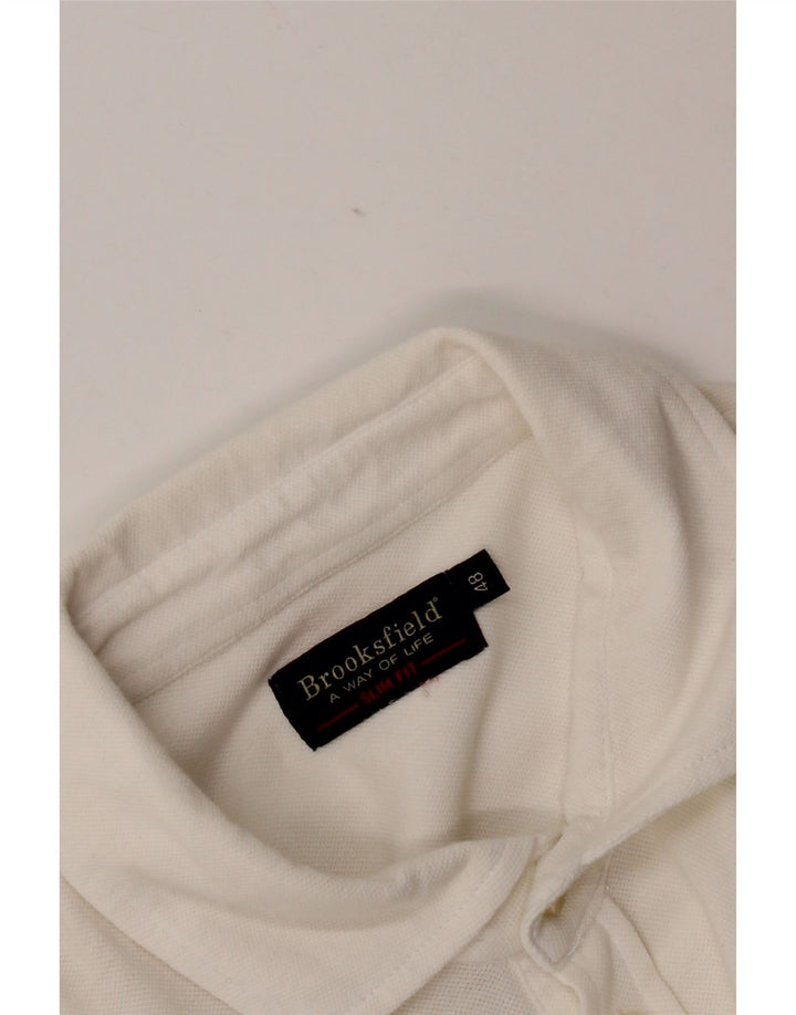 Koszula męska Brooksfield Slim Fit IT 48 Small White