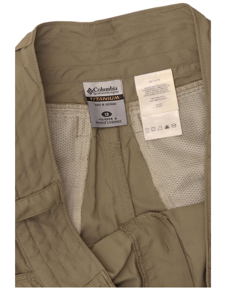 Damskie spodenki typu Chino COLUMBIA, tytanowe US 12, duże, W36, nylon khaki