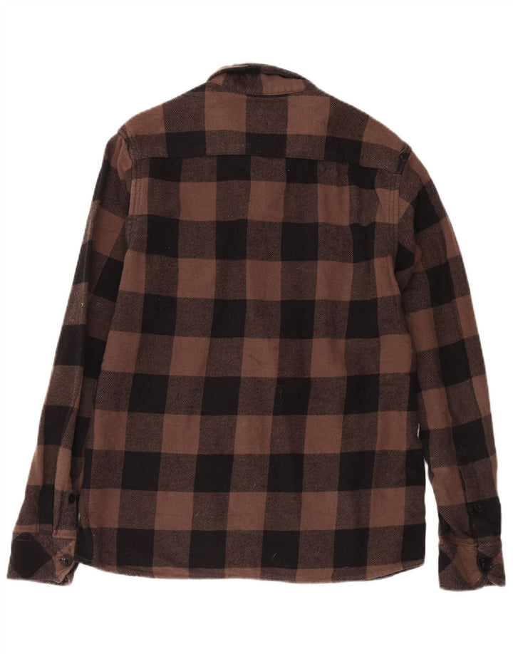 Męska koszula flanelowa Dickies, bawełniana kratka w kolorze średniego brązu