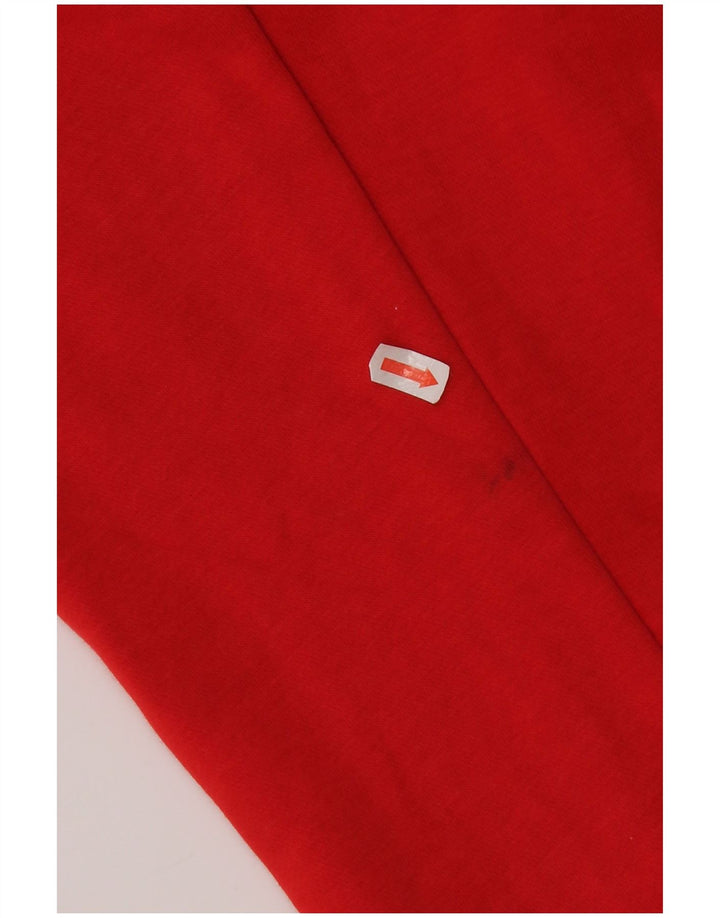 Męski sweter z kapturem i zamkiem błyskawicznym Nike, duży, czerwony, bawełniany