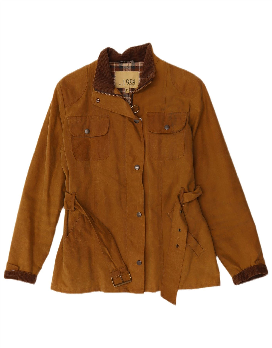 Kurtka damska PORTWEST z woskowanej bawełny UK 12, średnia beżowa bawełna