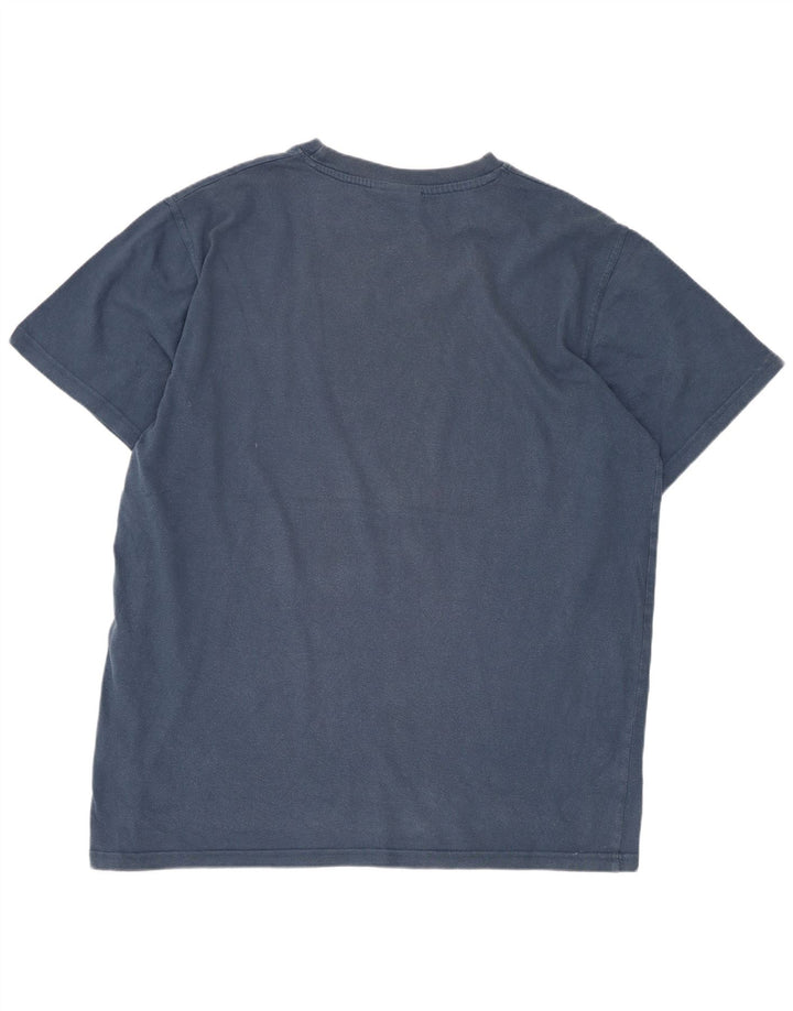 Męski T-shirt z grafiką Weird Fish, duży, niebieski, bawełniany