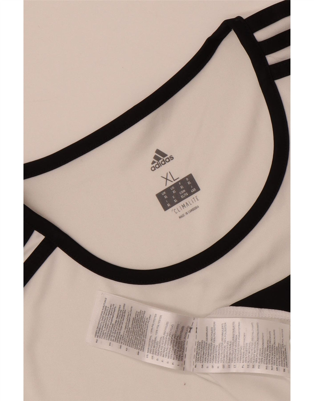 Męska koszulka T-shirt ADIDAS Climalite XL, biały, poliester