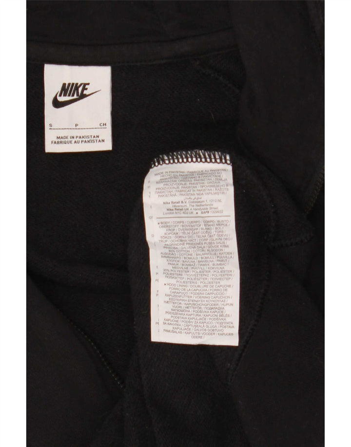 Męski sweter z kapturem i zamkiem błyskawicznym Nike, mały, czarny, bawełniany