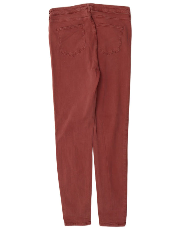 Damskie jeansy skinny Fat Face UK 14 Large W30 L30 Burgundowa bawełna