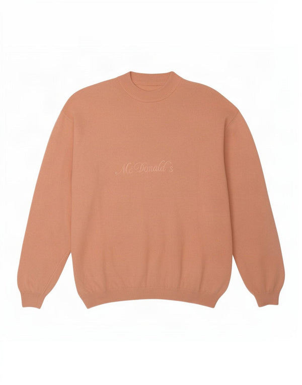 Sweter damski w stylu vintage z okrągłym dekoltem UK 12 Średni różowy wełniany