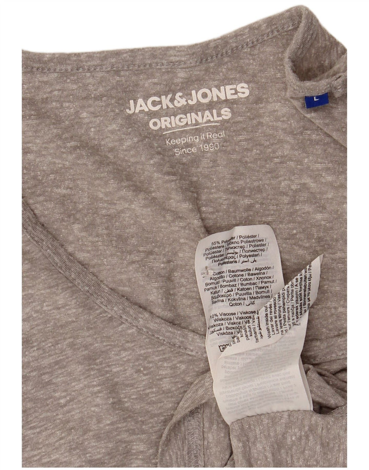 T-shirt męski Jack & Jones, duży, szary, nakrapiany poliester