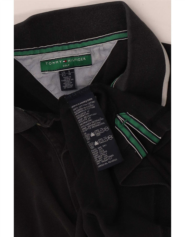 Męska koszulka polo Tommy Hilfiger, bawełniana, w średnie czarne paski