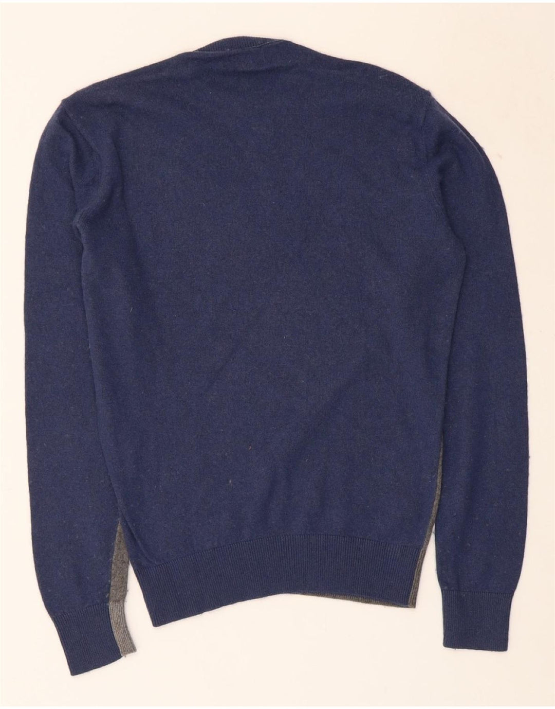 REFRIGIWEAR Mens Crew Neck Jumper Sweater Medium Grey Colourblock Wool Vintage Refrigiwear and Second-Hand Refrigiwear from Messina Hembry 