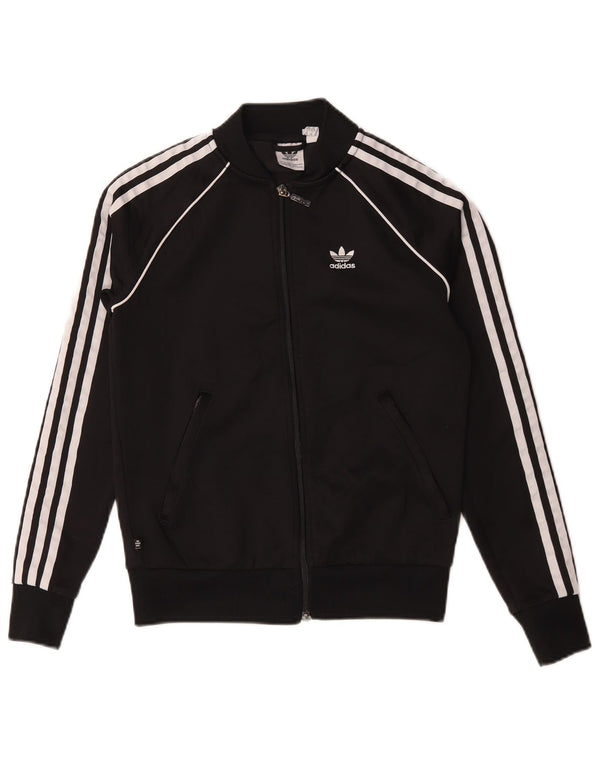 Damska bluza dresowa Adidas UK 4/6 XS Czarna bawełna