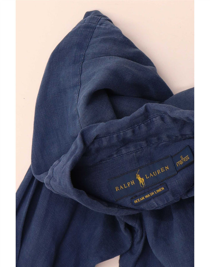 Koszula męska Ralph Lauren, mała, granatowa, lniana