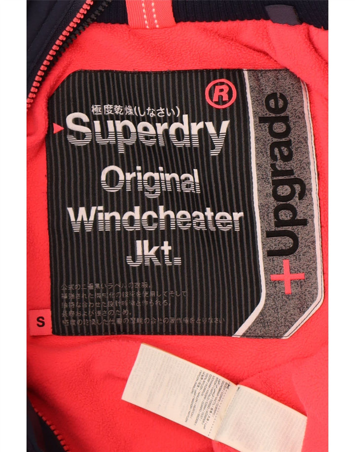 Damska kurtka wiatrówka Superdry Graphic UK 10, mała, granatowa