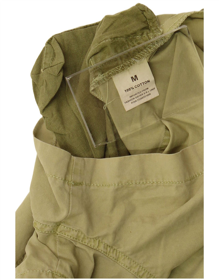 Damskie spodenki ogrodniczki VINTAGE średnie W34, zielone, bawełniane