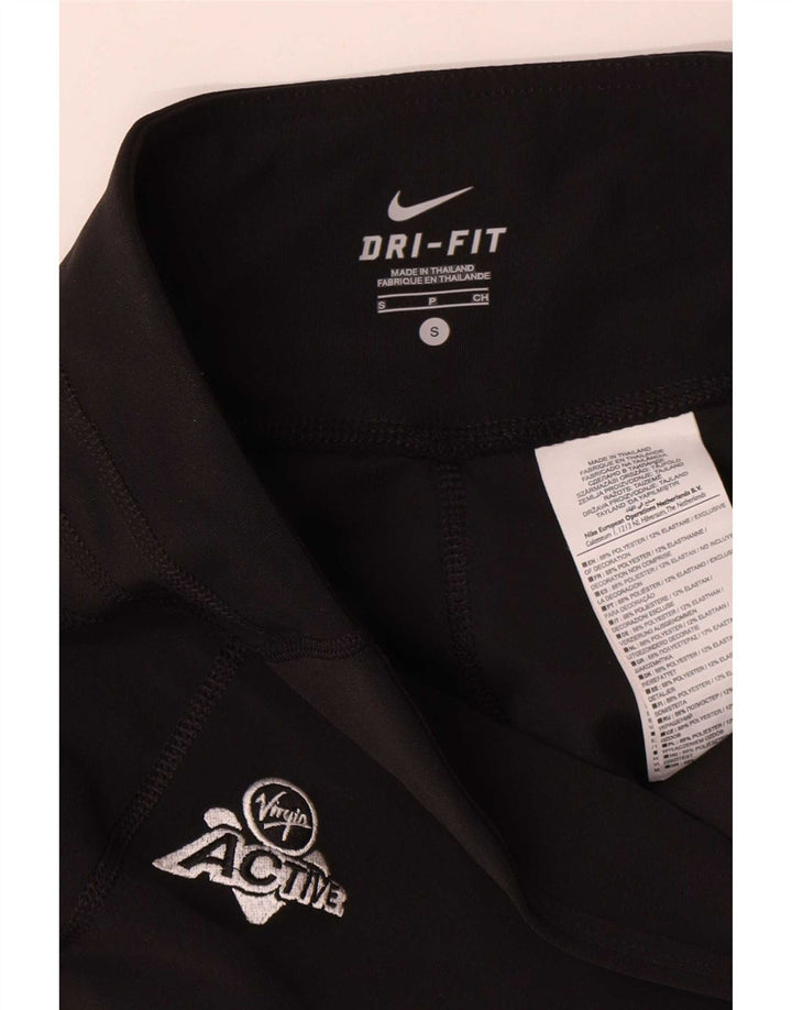 Damskie spodnie dresowe Nike Dri Fit UK 10, małe, czarne, poliestrowe