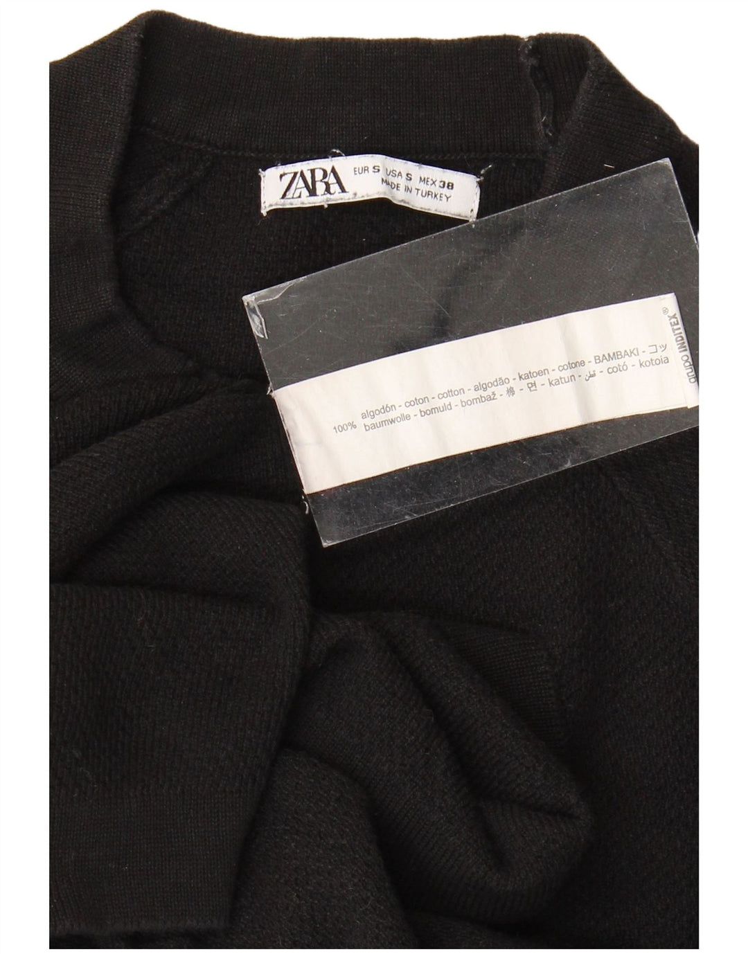 T-shirt męski Zara, mały, czarny, bawełniany