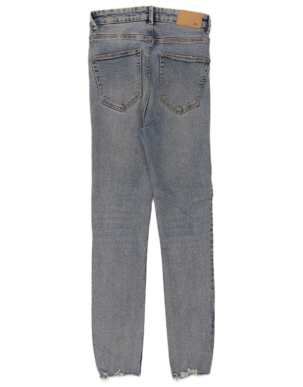 Damskie jeansy obcisłe z wysokim stanem Zara EU 36 XS W26 L27 Niebieskie