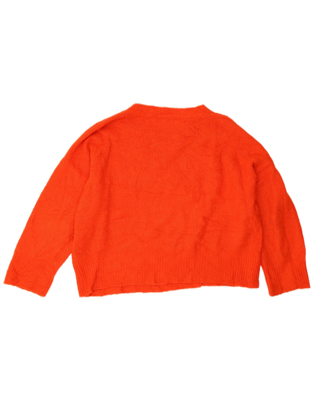 Damski sweter Zara Crop Oversize z dekoltem w łódkę UK 14 Średni pomarańczowy