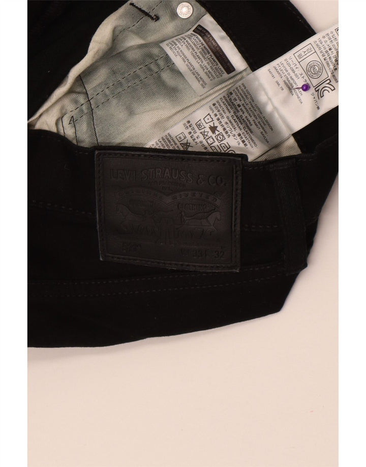 Męskie jeansy Levi's 511 Slim W33 L32 Czarna bawełna