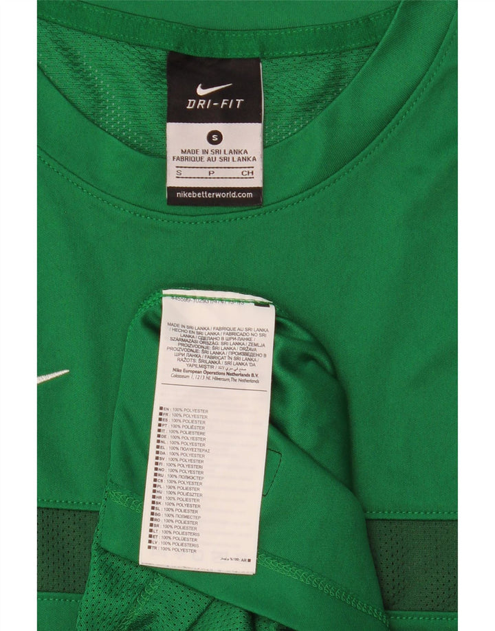 Męski T-shirt Nike Dri Fit, mały, zielony, poliestrowy