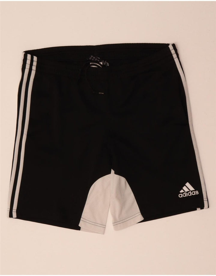 Męskie spodenki sportowe ADIDAS, duży, czarny poliester z blokami kolorów