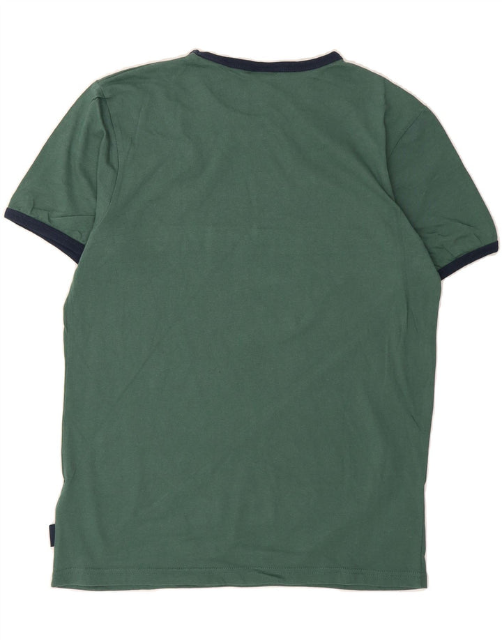 ELLESSE Mens T-Shirt Top Medium Green Striped Cotton Vintage Ellesse and Second-Hand Ellesse from Messina Hembry 