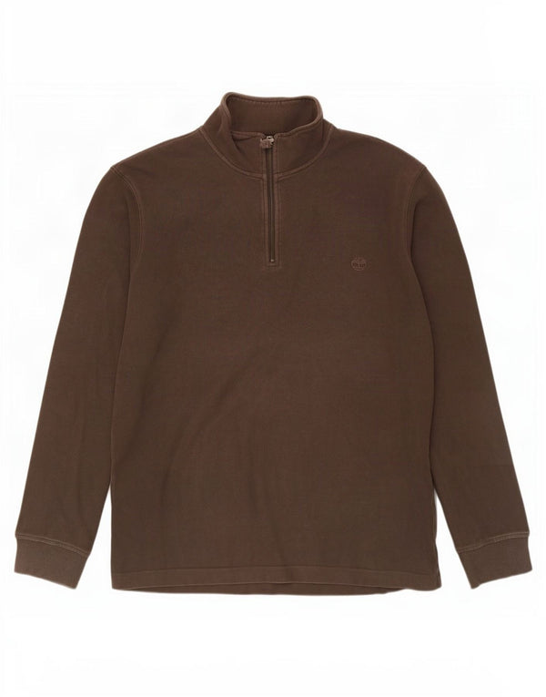 Męska bluza Timberland z zamkiem błyskawicznym i regularnym krojem, 2XL, brązowa bawełna