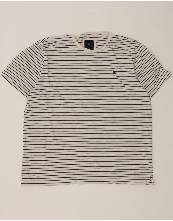 Crew Clothing Męski T-shirt Top 2XL, bawełna w białe paski