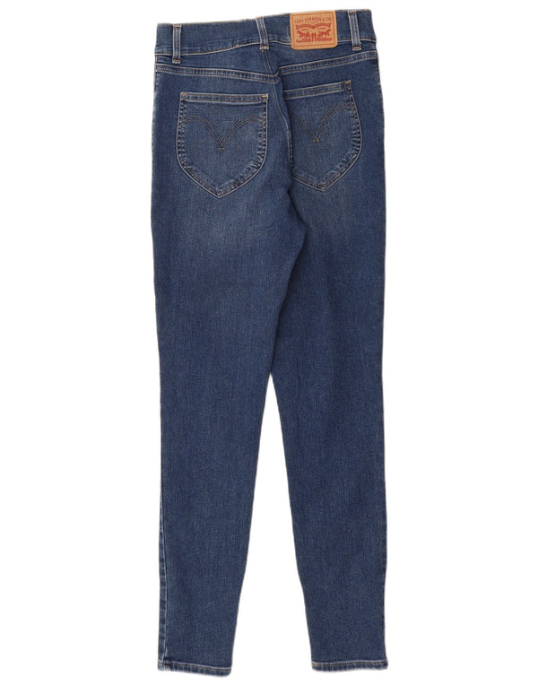 Damskie jeansy skinny z wysokim stanem LEVI'S W28 L30 Niebieskie bawełniane