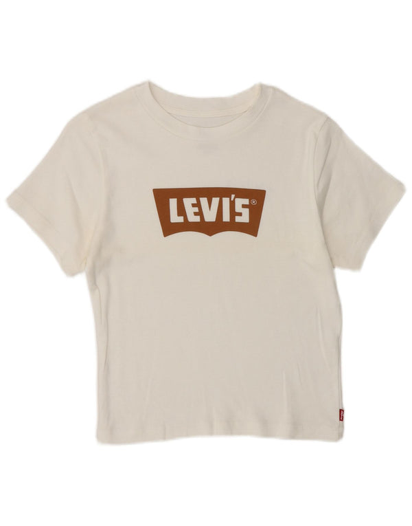 Damska koszulka Levi's Crop Graphic Top UK 8 Small White