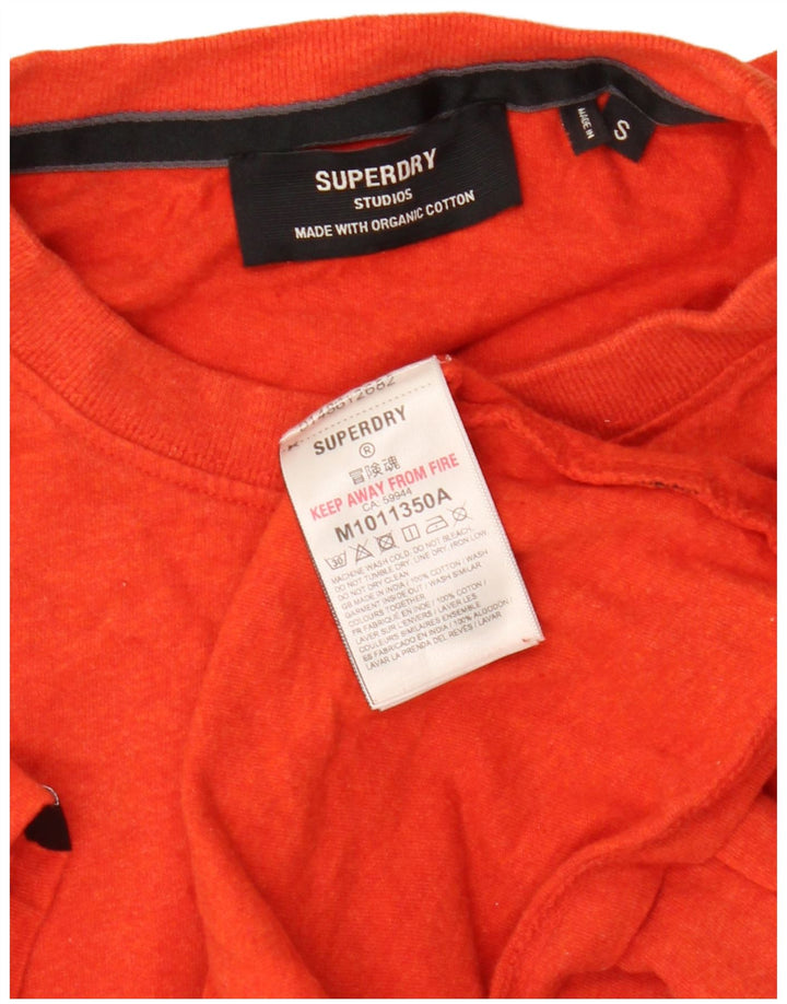 T-shirt męski Superdry, mały, czerwony, bawełniany