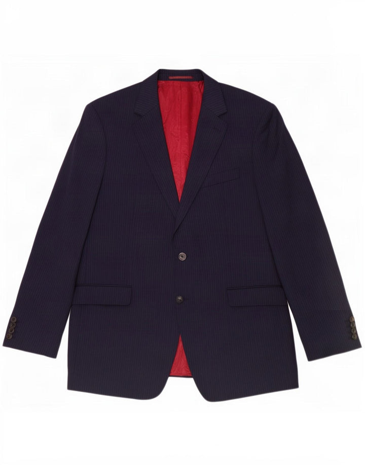 Marks & Spencer Męska długa marynarka zapinana na 2 guziki, UK 44 XL, granatowa