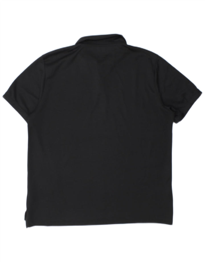 Męska koszulka polo Nike Dri Fit, duża, czarna, poliestrowa