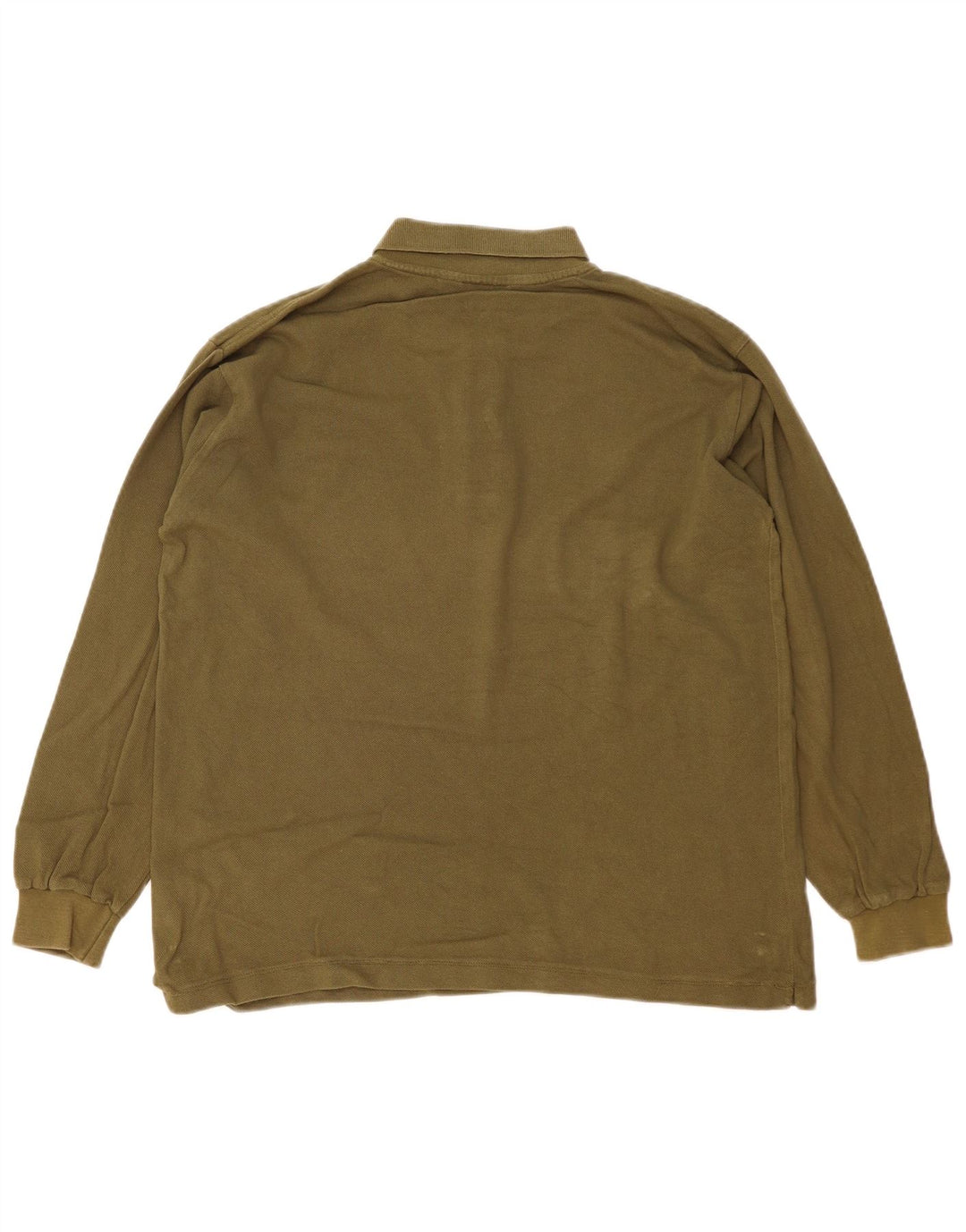 Męska koszulka polo Kappa z długim rękawem, średnia bawełna khaki