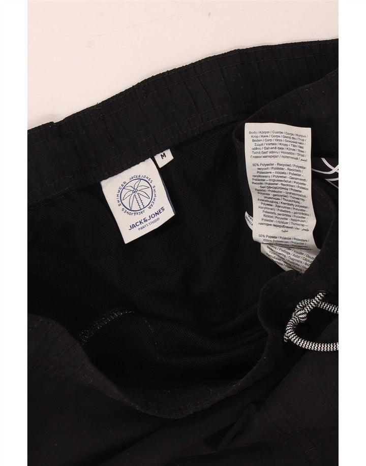 Męskie spodenki kąpielowe Jack & Jones z grafiką, średni czarny poliester