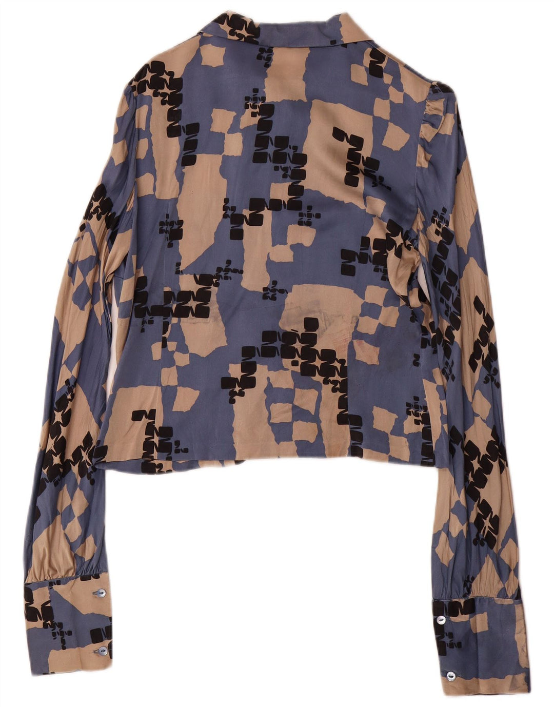 LES COPAINS Damski komplet dwuczęściowych spódnic IT 42 Medium W28 Niebieski geometryczny jedwab