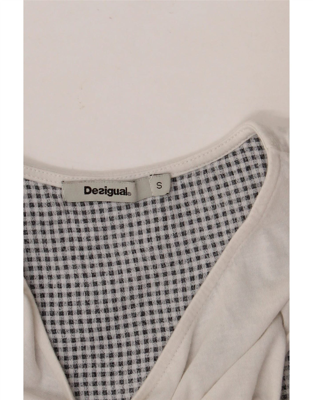 DESIGUAL Damska bluzka bez rękawów Top UK 10 Small White Floral